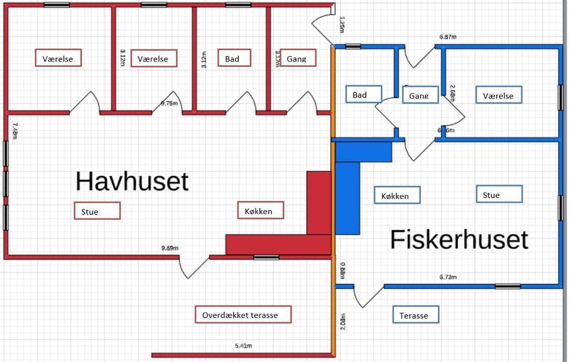 Fiskerhuset I Oster Hurup - I Byen, Ved Stranden Exterior foto